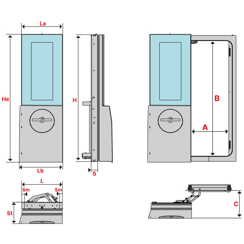 Pantograph door 2359.58/59